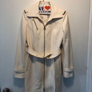 Michael Kors white peacoat
